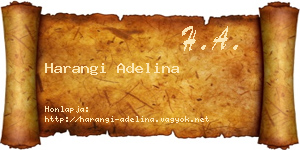 Harangi Adelina névjegykártya